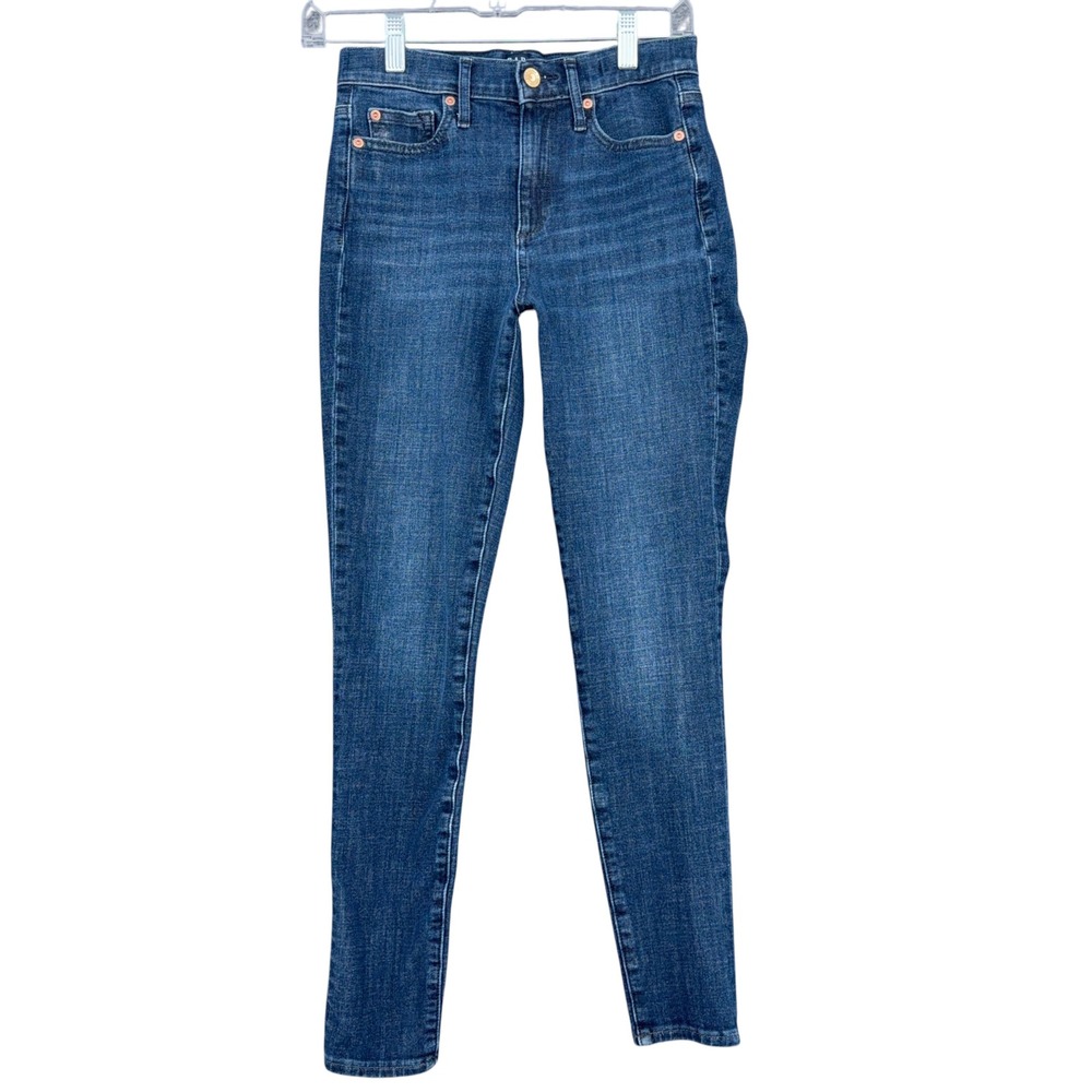 Gap True Skinny Jeans Womens 25 Regular Cotton Spandex Blue
